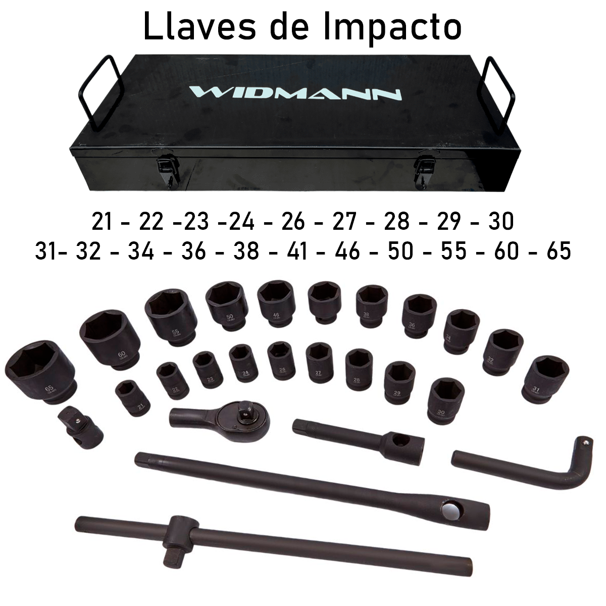 Juego de llaves de Impacto de 3/4