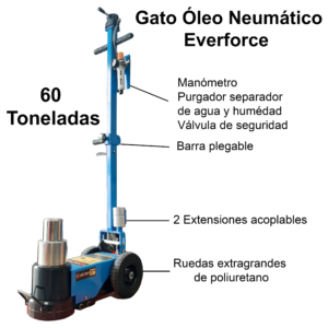 Gato hidraulico neumático para camiones de 60 T/30 T Everforce