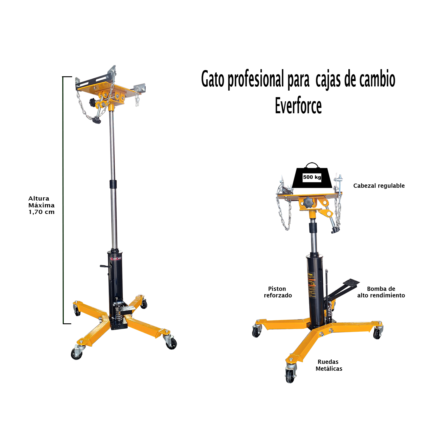 Gato de foso hidráulico profesional para cajas de cambio