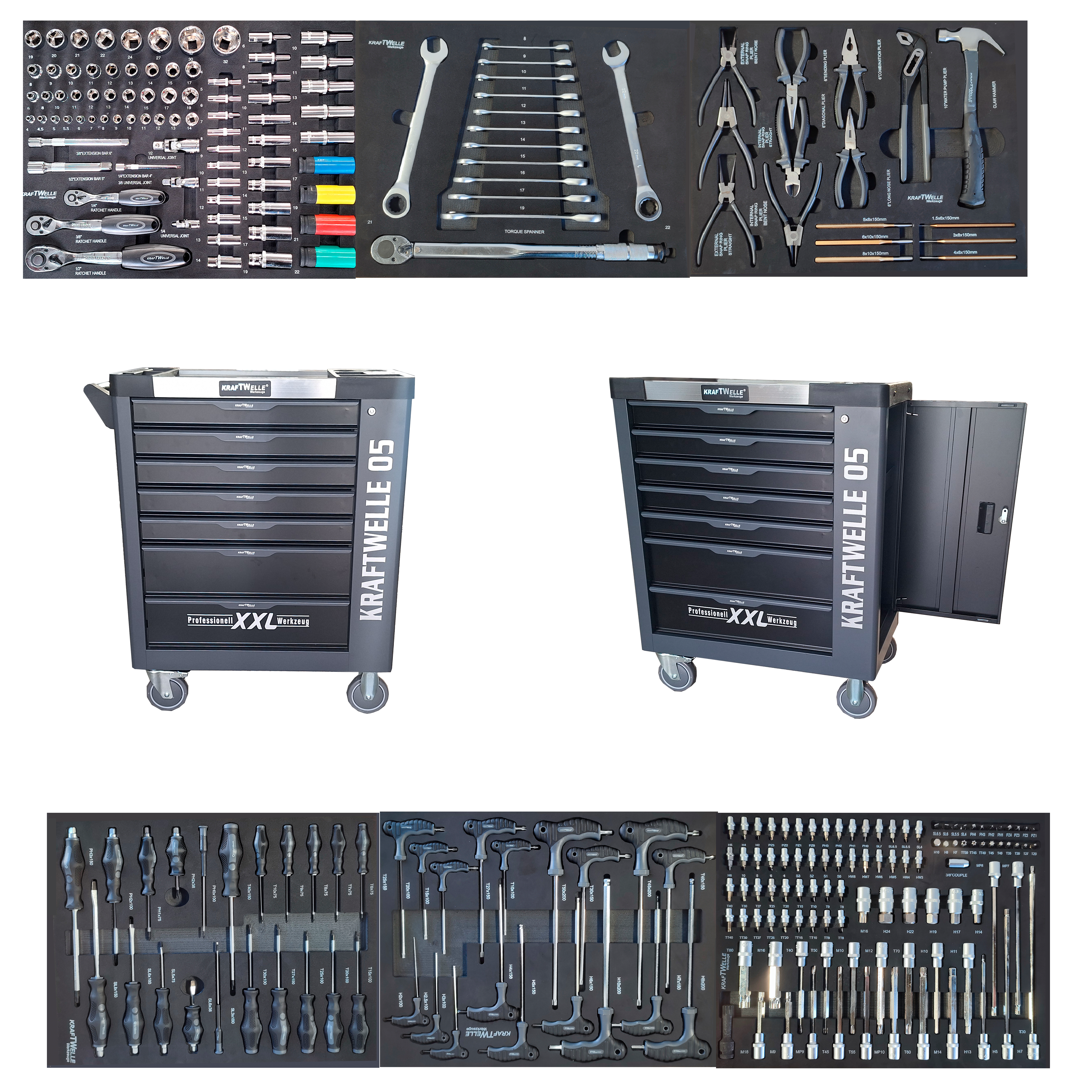 Carro de Herramientas - Kraftwelle XL05 Gris